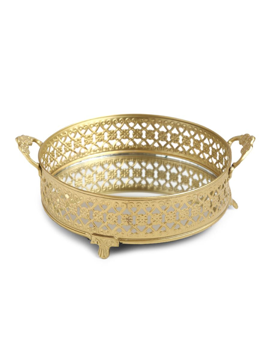 Mirror Platter With Handles