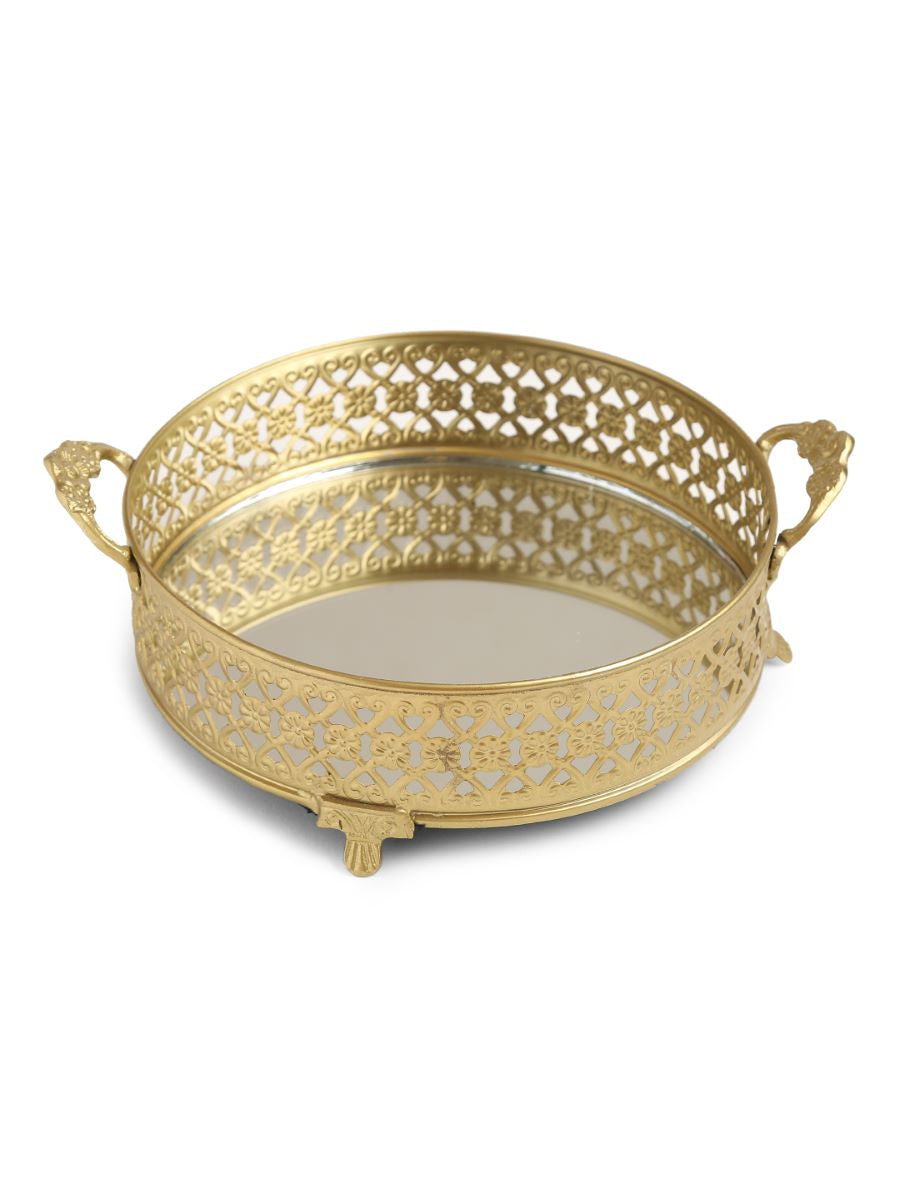 Mirror Platter With Handles