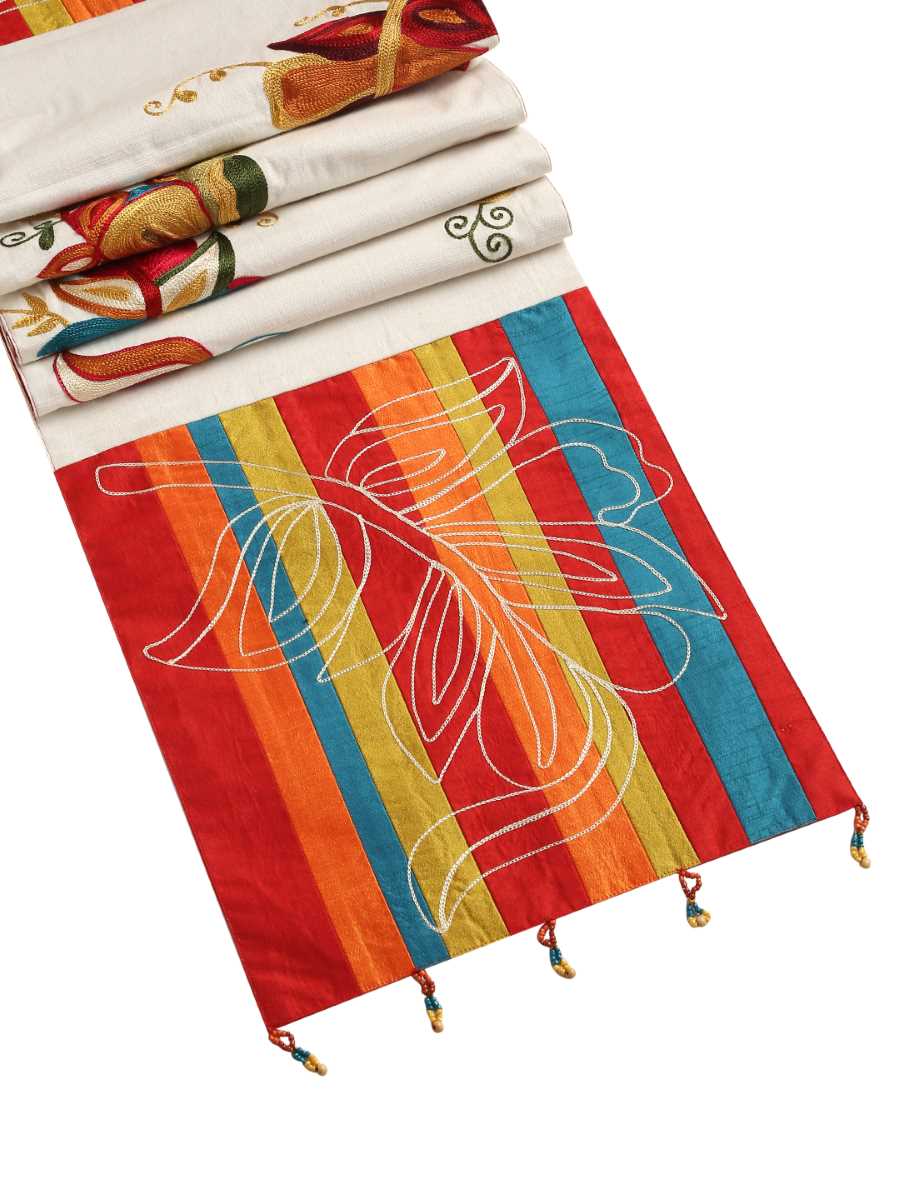 Multicolor Embroidered Table Runner
