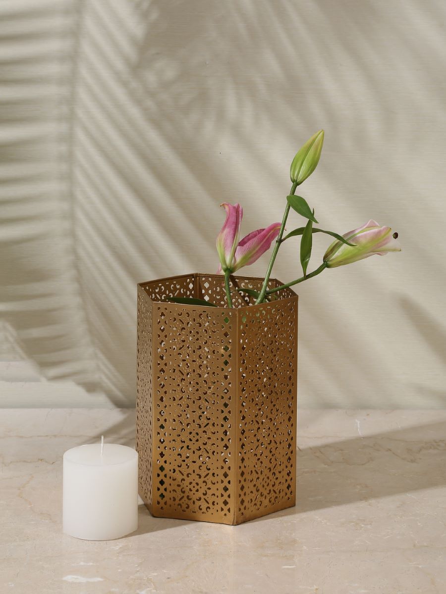 Antique Gold Finish Lantern