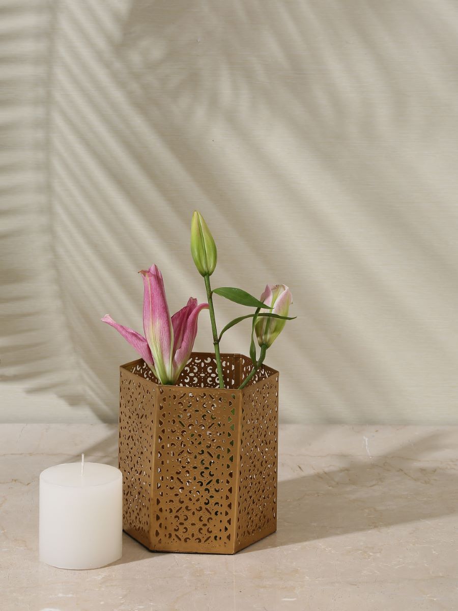 Antique Gold Finish Lantern