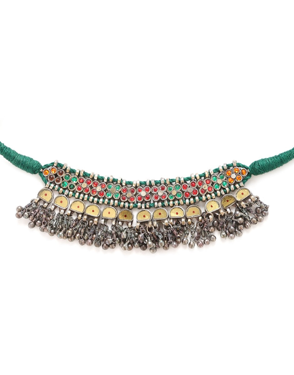 Multicolor Glass Choker Necklace