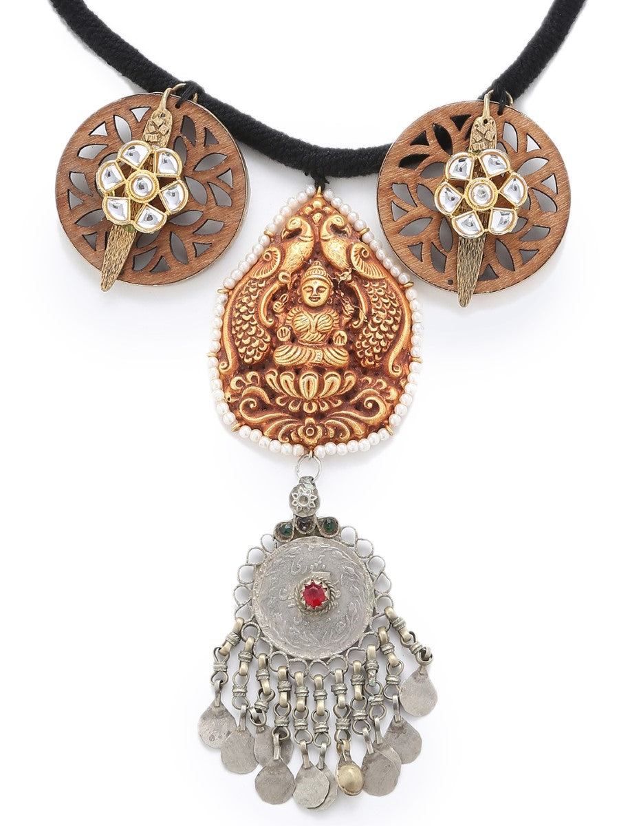 Deity Pendant in with Wood & Latkan
