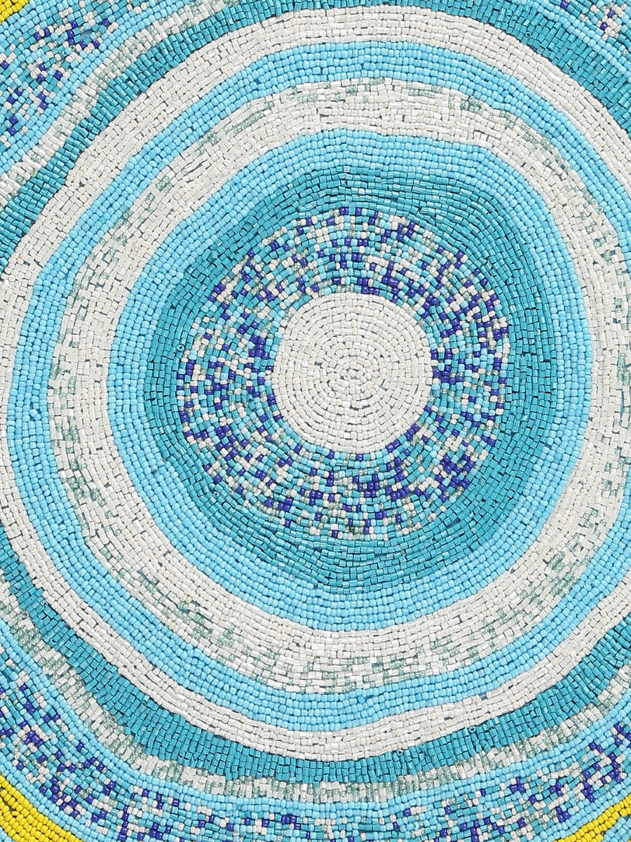 Blue & Yellow Abstract Beaded Placemat