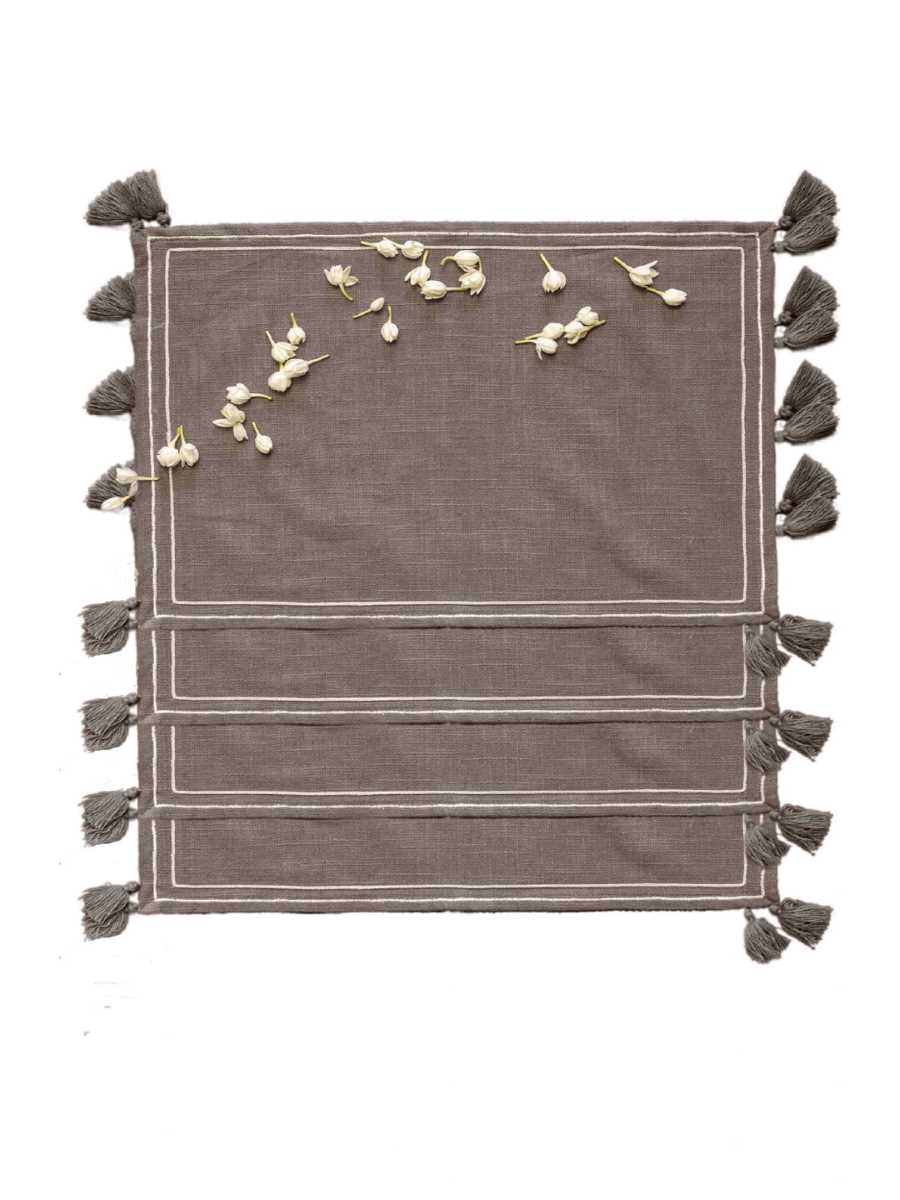 Handmade Grey Placemats (Set Of 4)