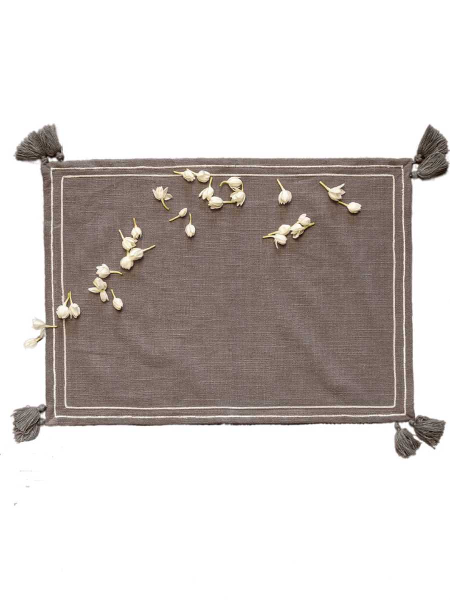 Handmade Grey Placemats (Set Of 4)