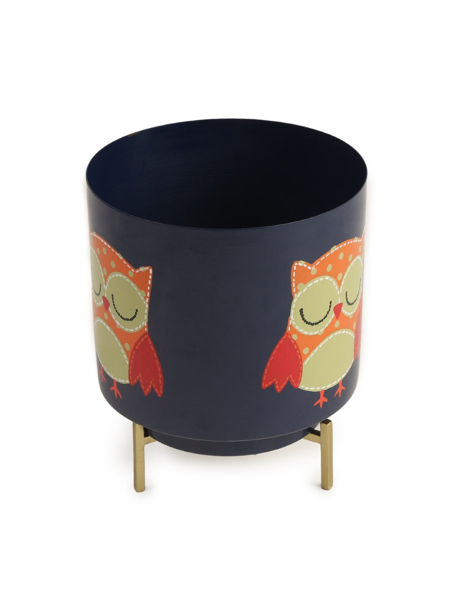 Blue Owl Design Hand Painted Planter