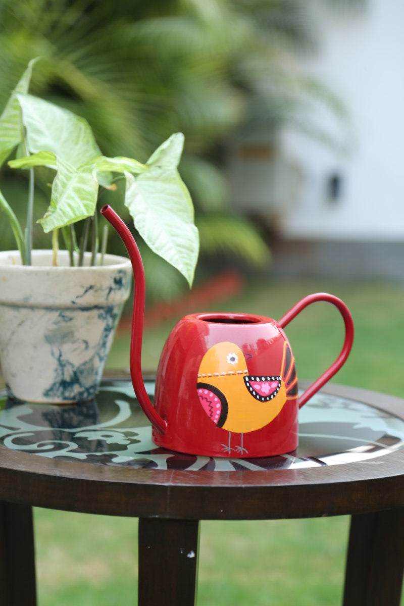 Red Bird Design Watering Can