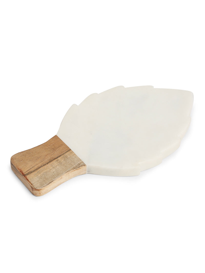Leaf Design Marble Spoon Rest