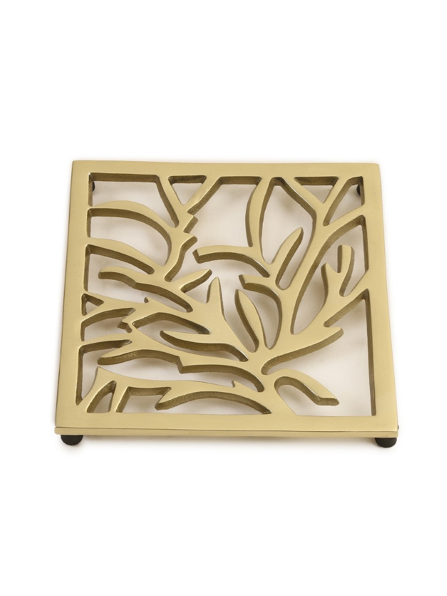 Matt Gold Tree Design Trivet