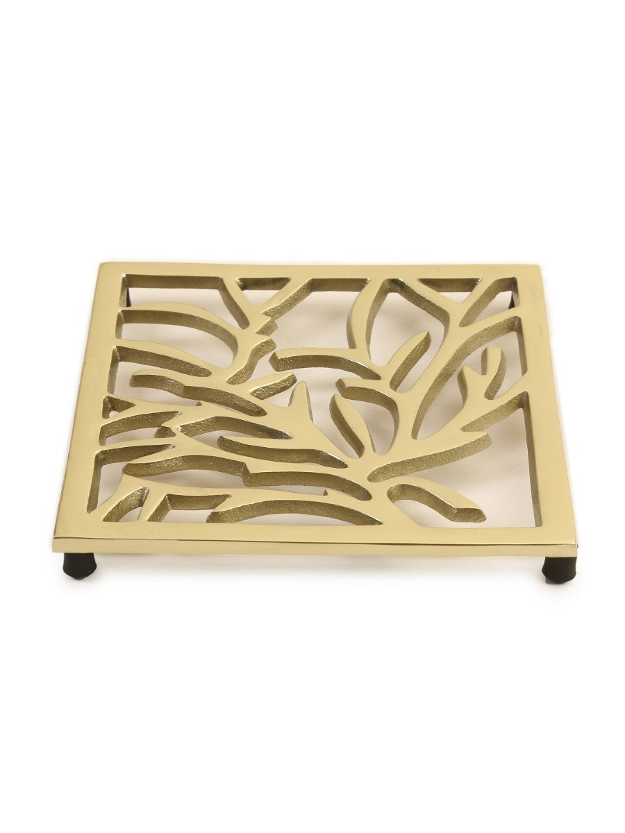 Matt Gold Tree Design Trivet