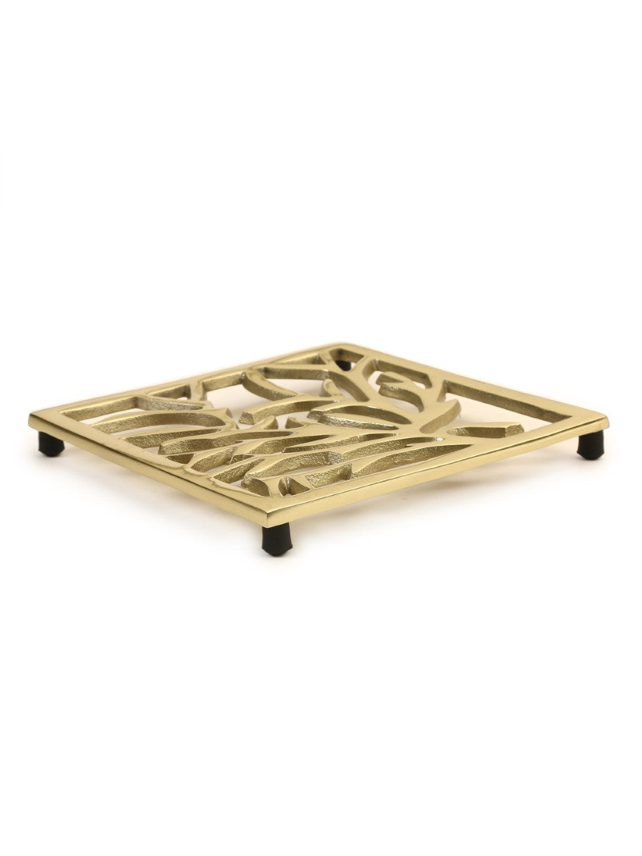 Matt Gold Tree Design Trivet