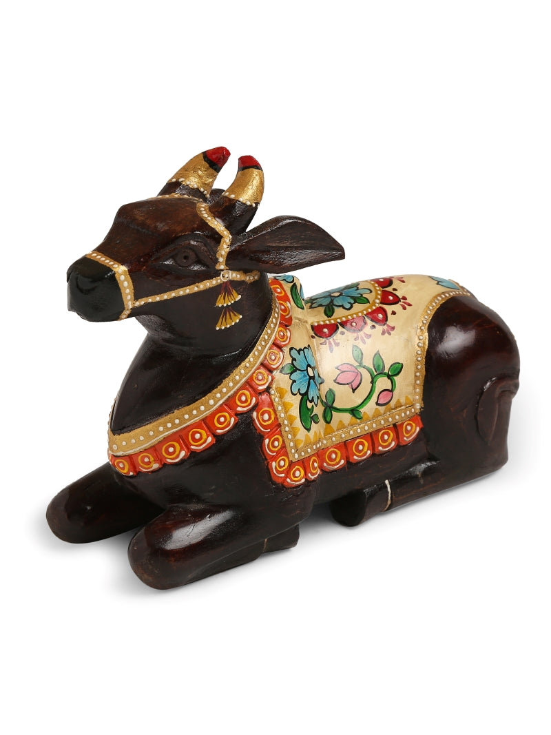Handcrafted Wooden Nandi Showpiece