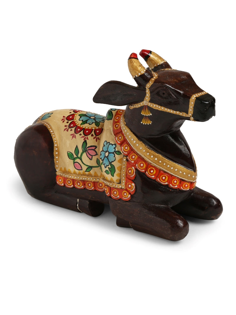 Handcrafted Wooden Nandi Showpiece