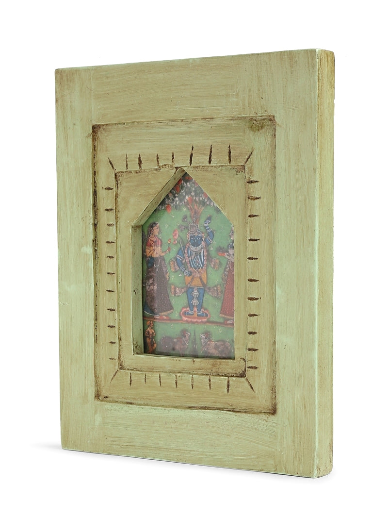 Wall Frame in Light Green Antique Finish