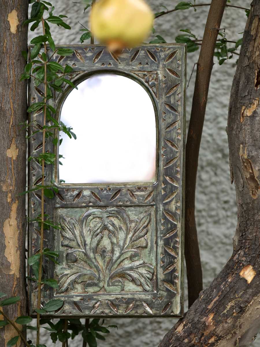 Antique Green Mirror