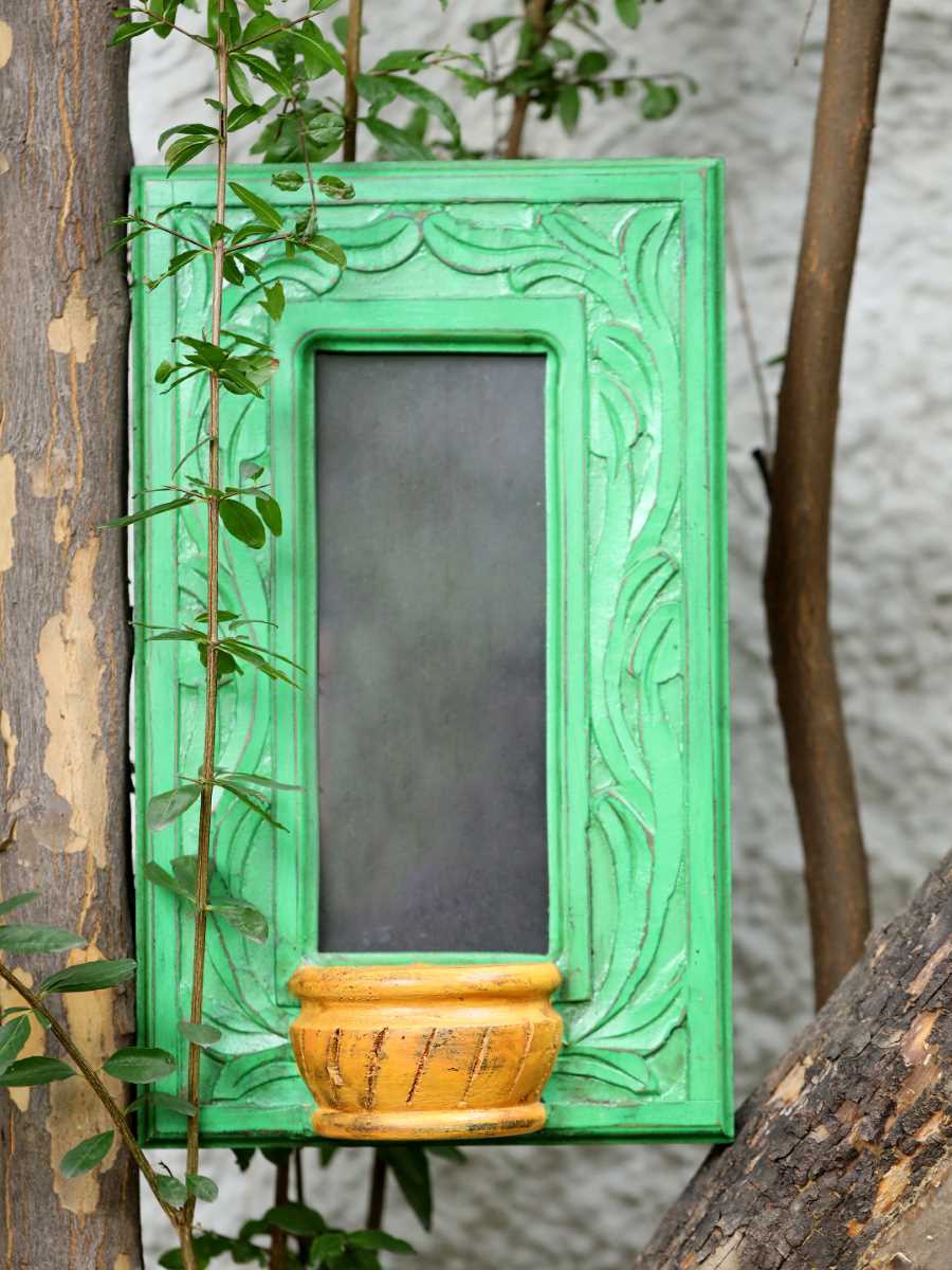 Hand Crafted and Painted Antique Finish Mirror