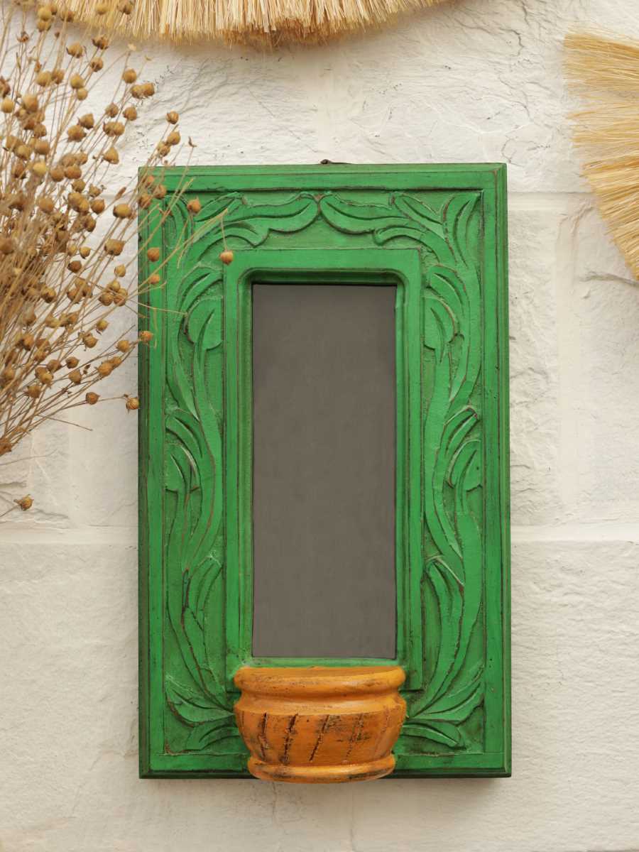 Hand Crafted and Painted Antique Finish Mirror