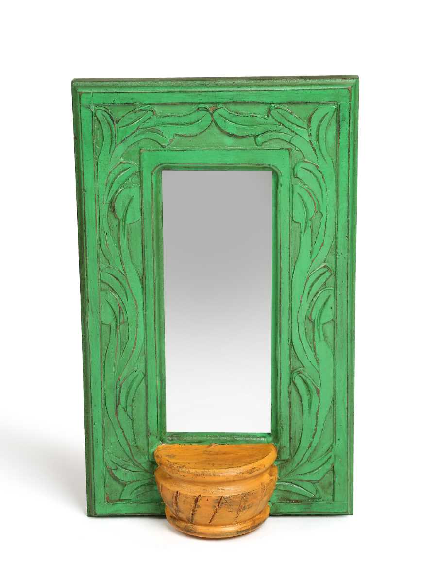 Hand Crafted and Painted Antique Finish Mirror