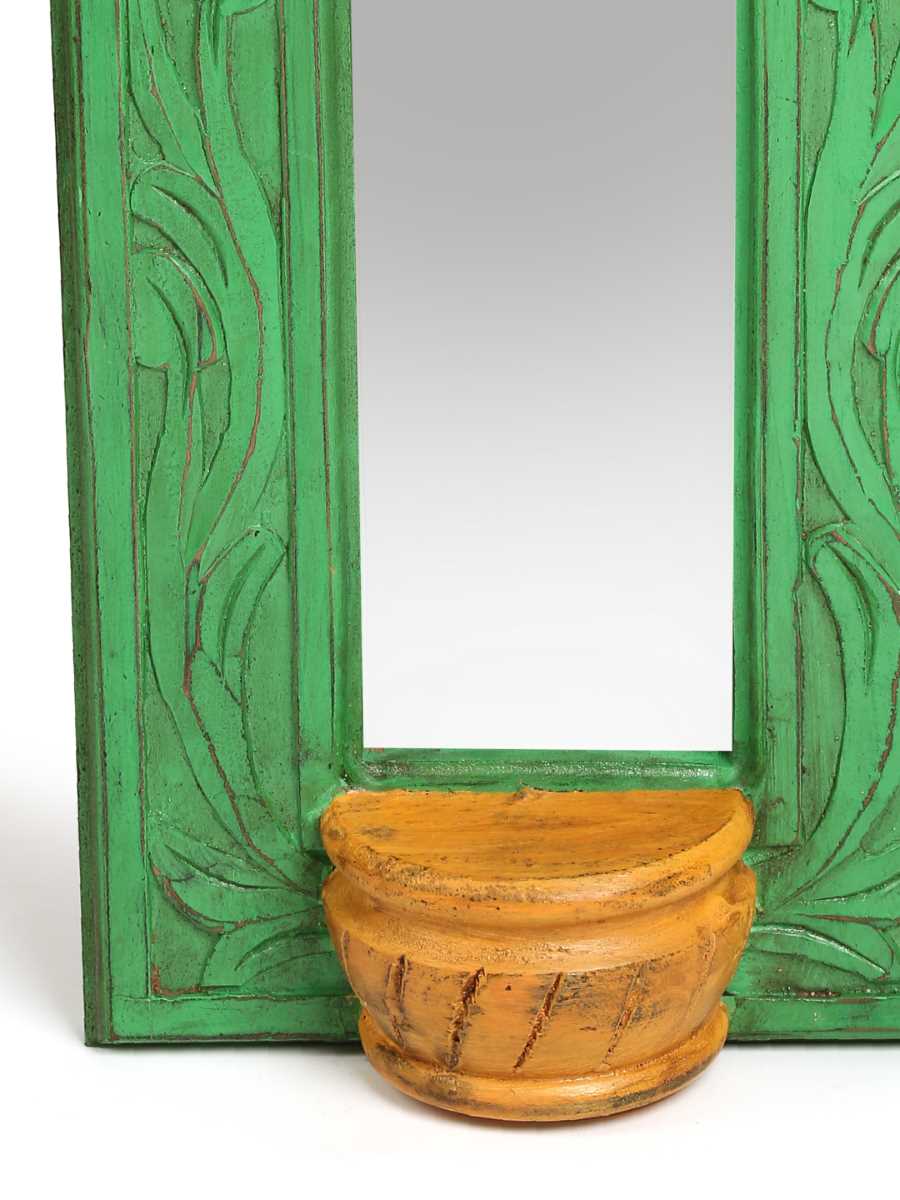 Hand Crafted and Painted Antique Finish Mirror