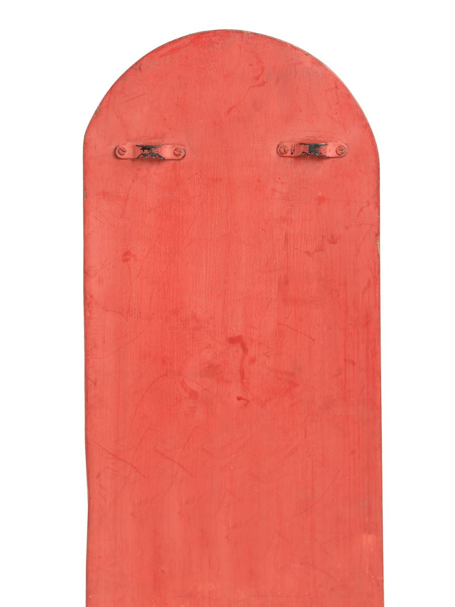 Red And Blue Rustic Carved Wall Décor