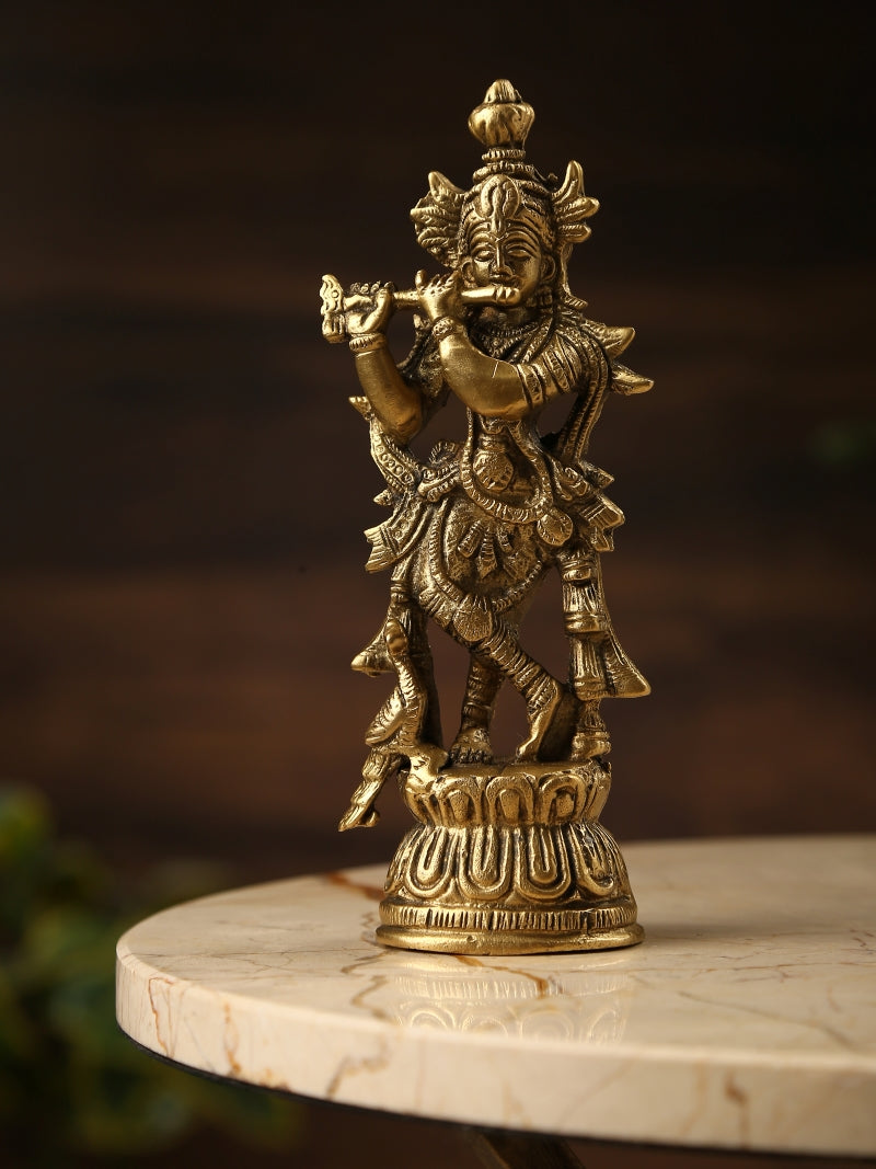 Lord Krishna Idol Playing Flute