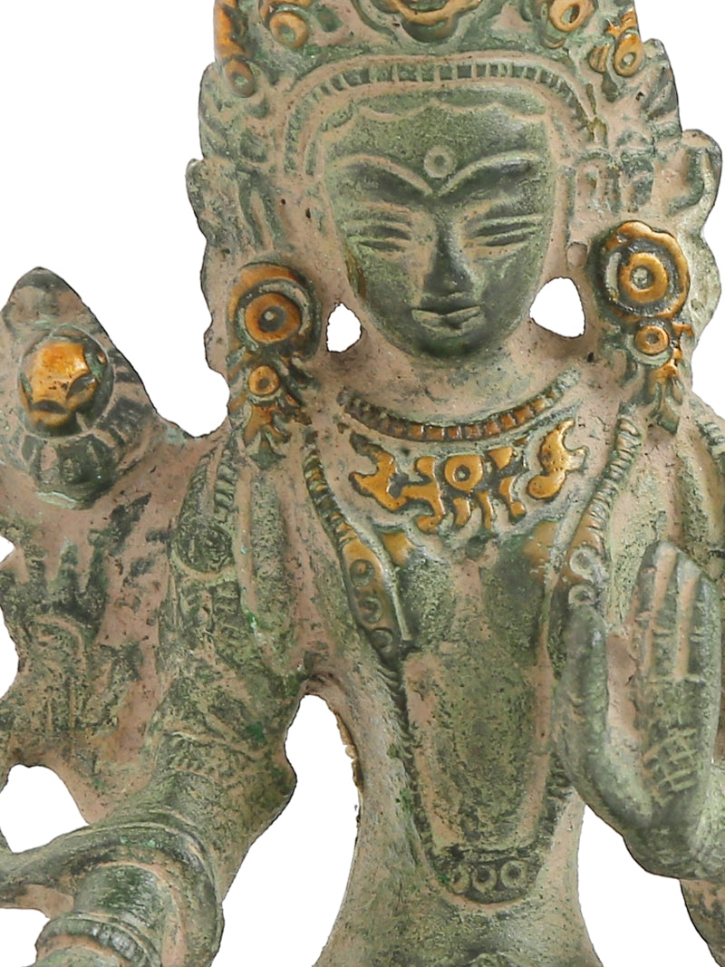 Tara Devi with Green Stone Finish