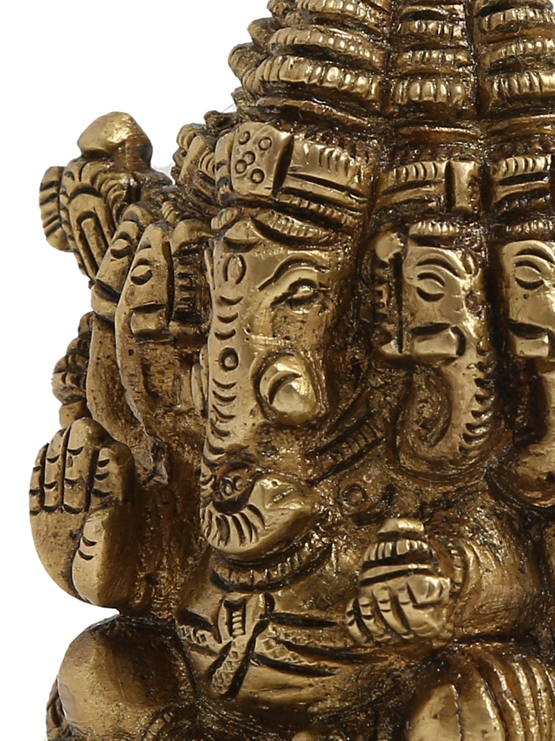 Panchmukhi Lord Ganesha in Brass