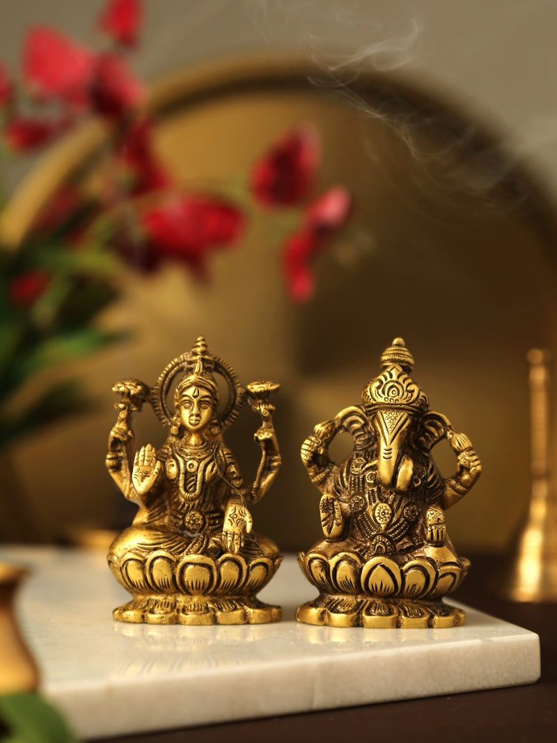 Brass Laxmi Ganesha Idols