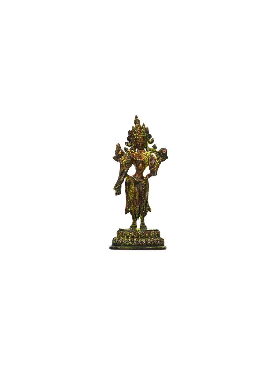 Antique Finish Tara Devi In Brass