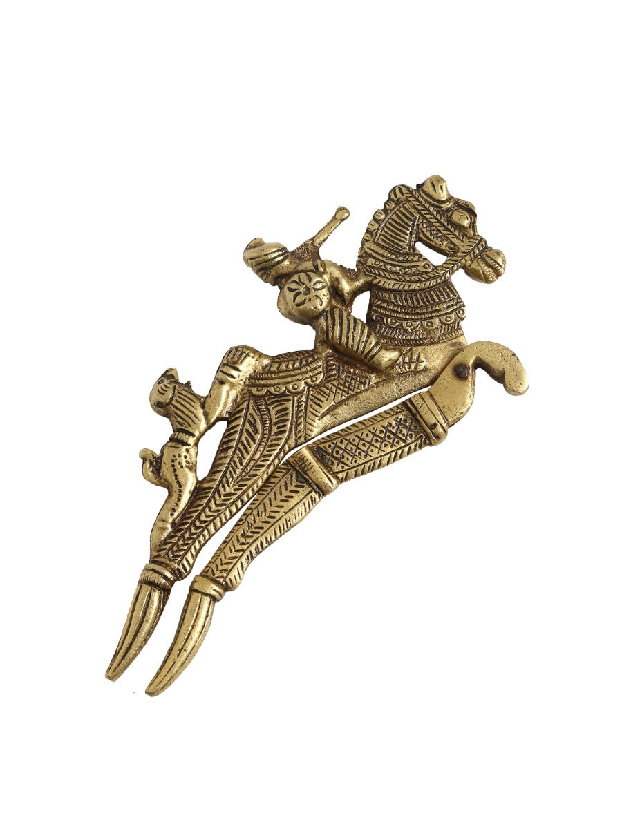 Horse Rider Nutcracker In Brass