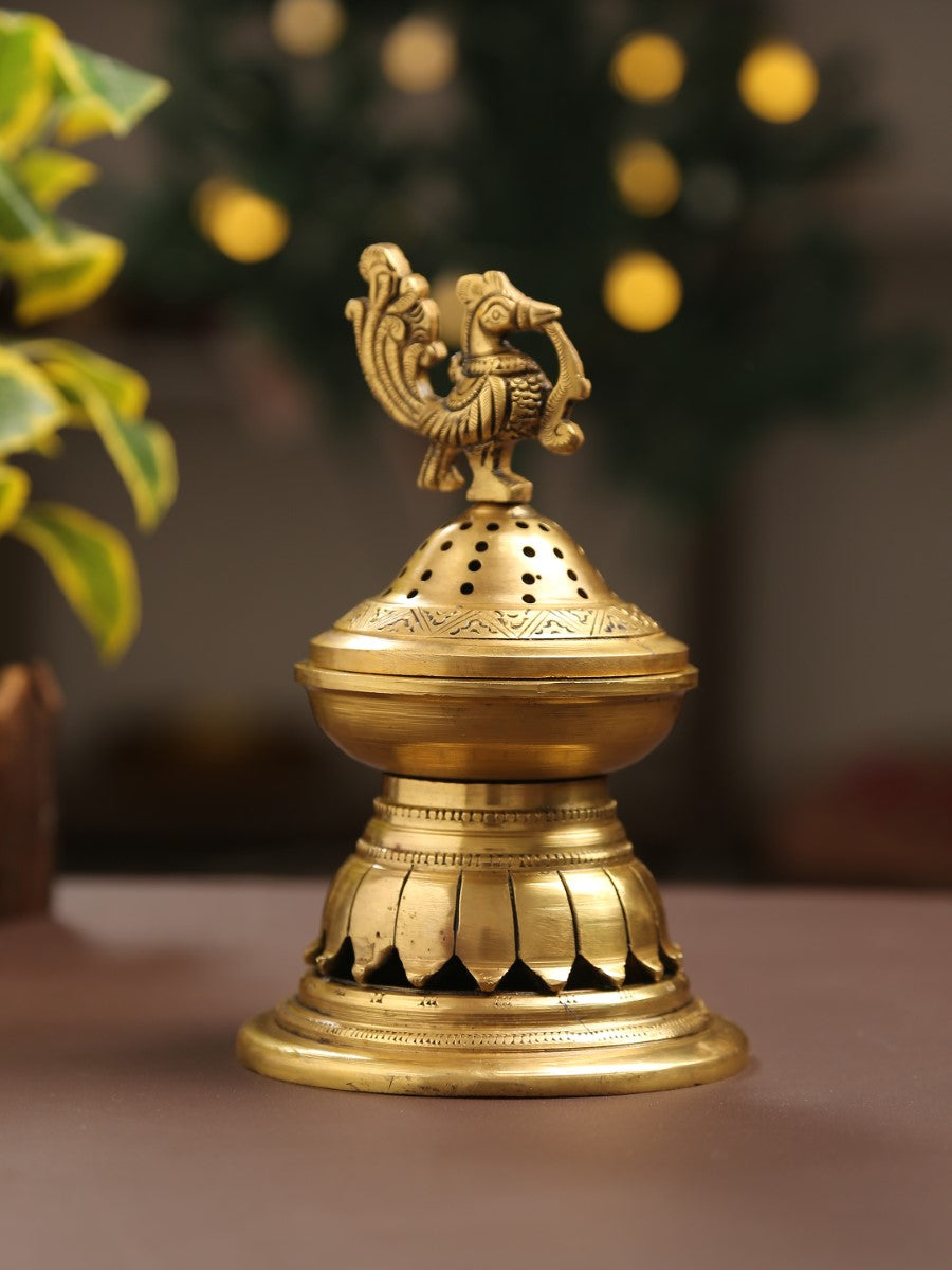 Peacock Design Incense Burner