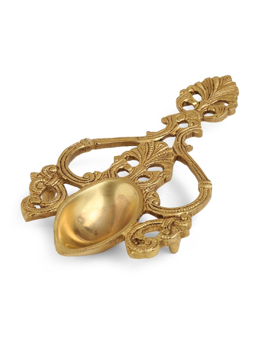 Brass Havan/ Pooja Spoon With Intricate Details