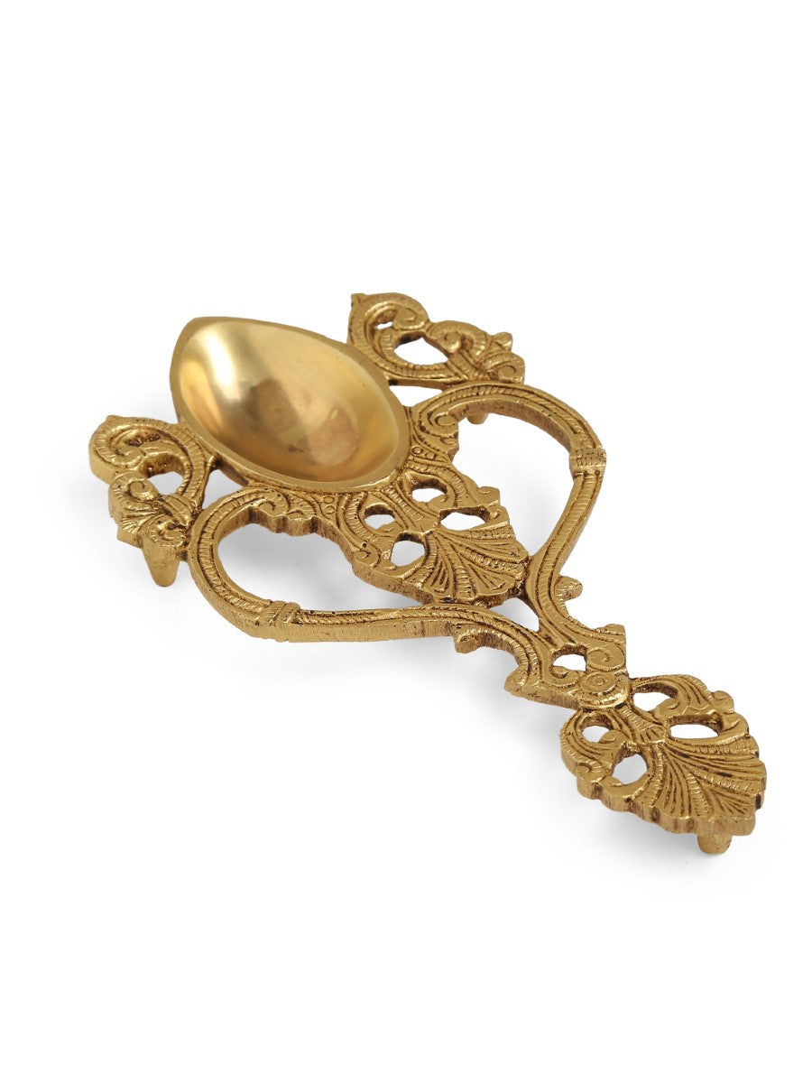 Brass Havan/ Pooja Spoon With Intricate Details