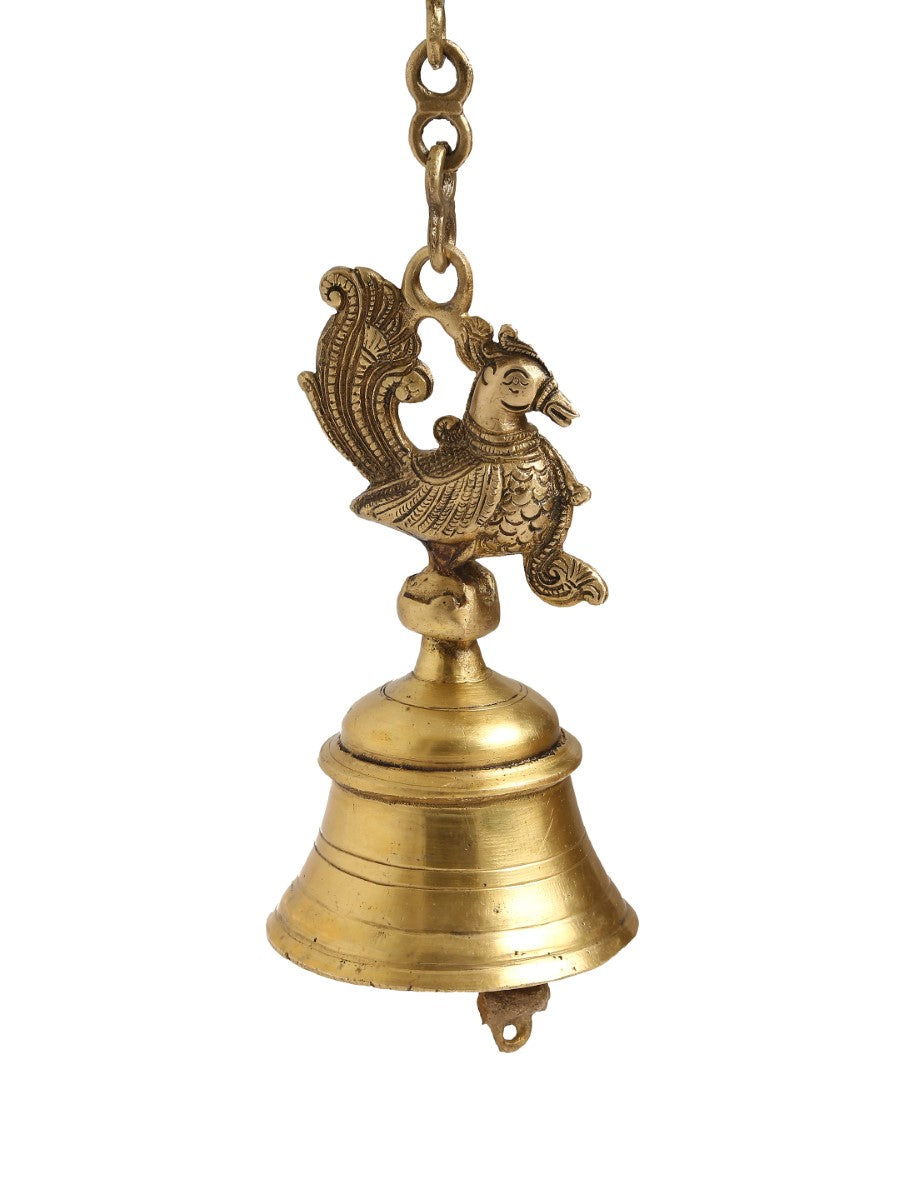 Peacock Hanging Bell With Chain