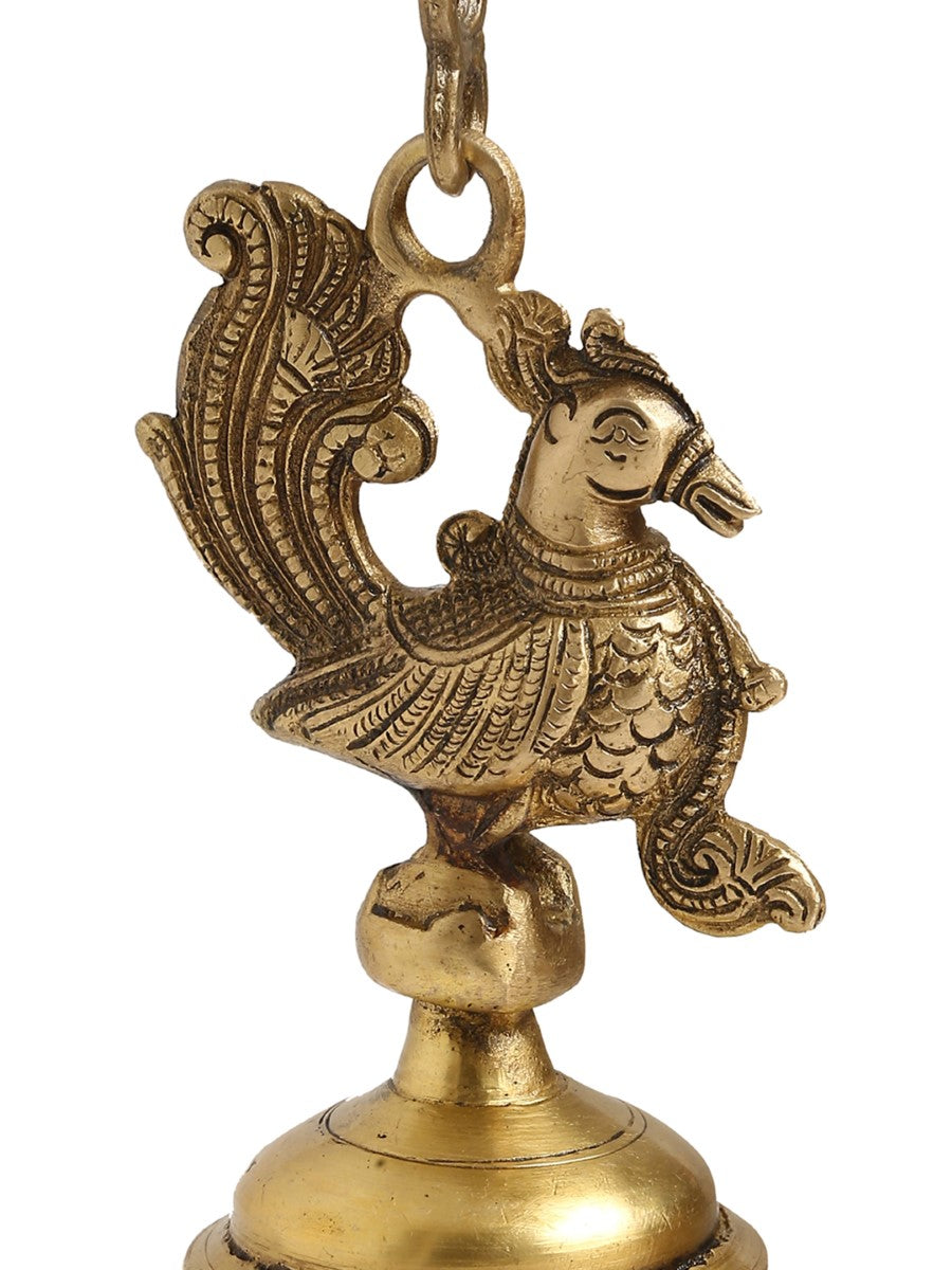 Peacock Hanging Bell With Chain