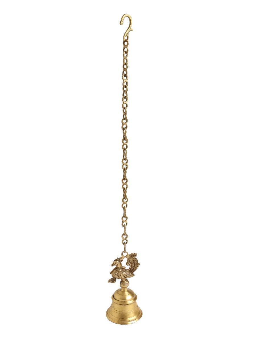 Peacock Hanging Bell With Chain