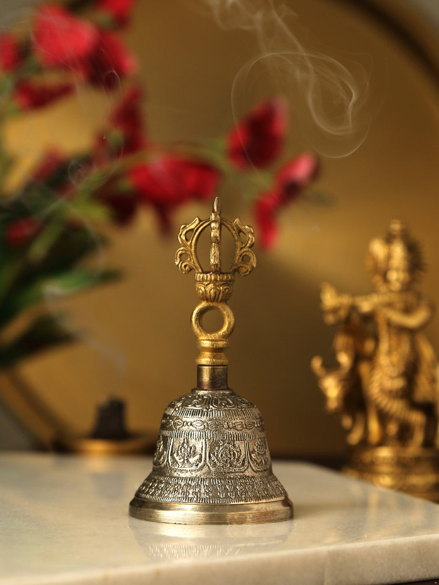 Dorjee Design Hand Bell In Brass