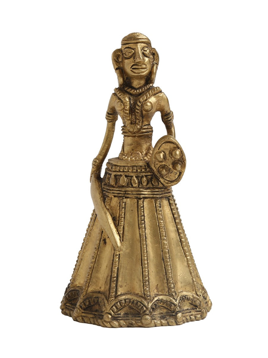 Dhokra Warrior In Brass