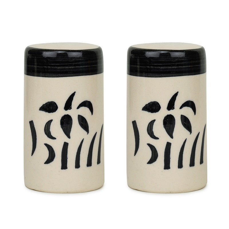 Black Ceramic Kitchen Drizzlers Spice Set (Set of 2)