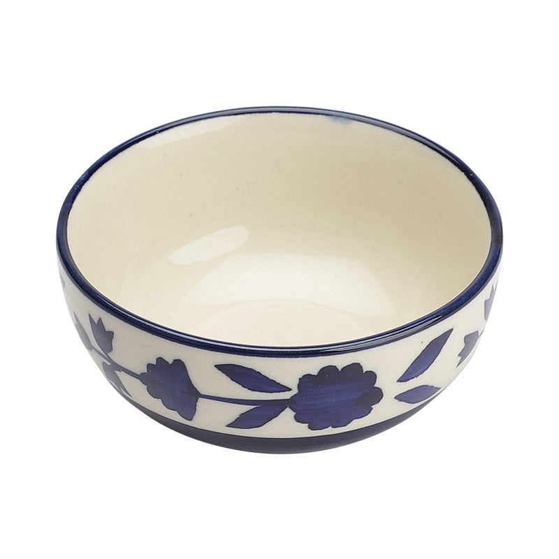 Hand-Painted Blue Ceramic Bowls (Pack of 6)