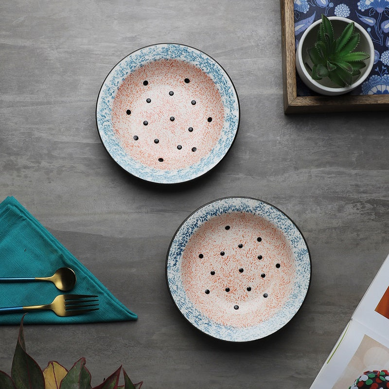 Premium Ceramic Hand-Painted Pasta Plate| Soup Plate (Set of 2)