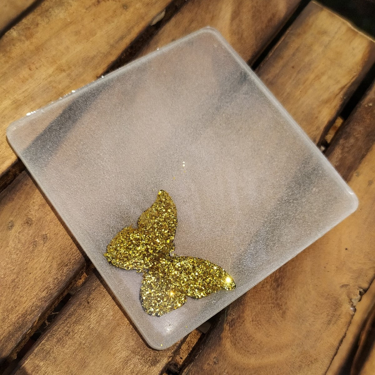 Social Butterfly Resin Coaster (Set of 2)