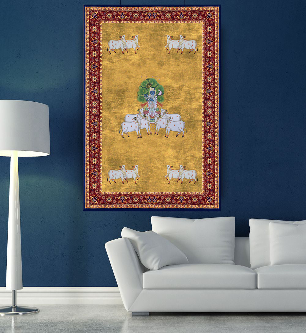 Mandala Pichwai Cows Digital Wall Art