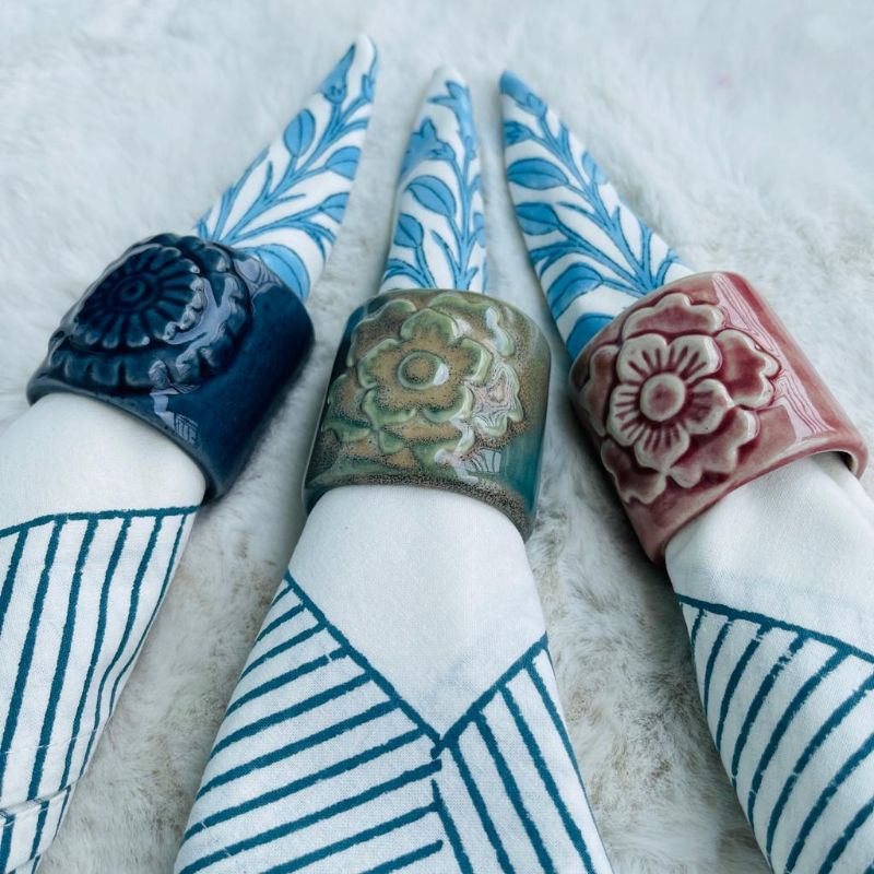 Ceramic Napkin Rings (Set of 2)