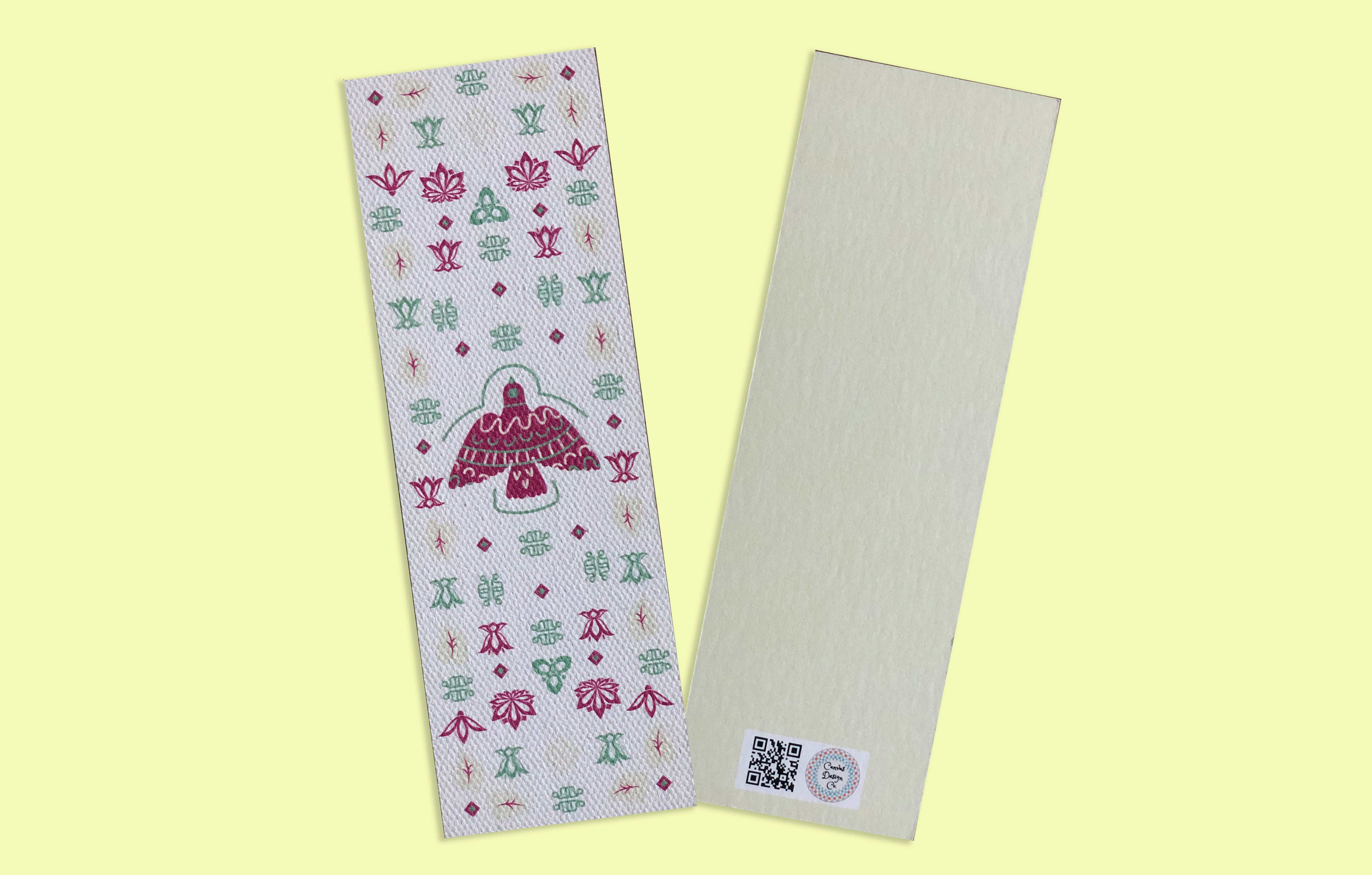 Bird & Lotus Textured  Bookmark (Set of 5)