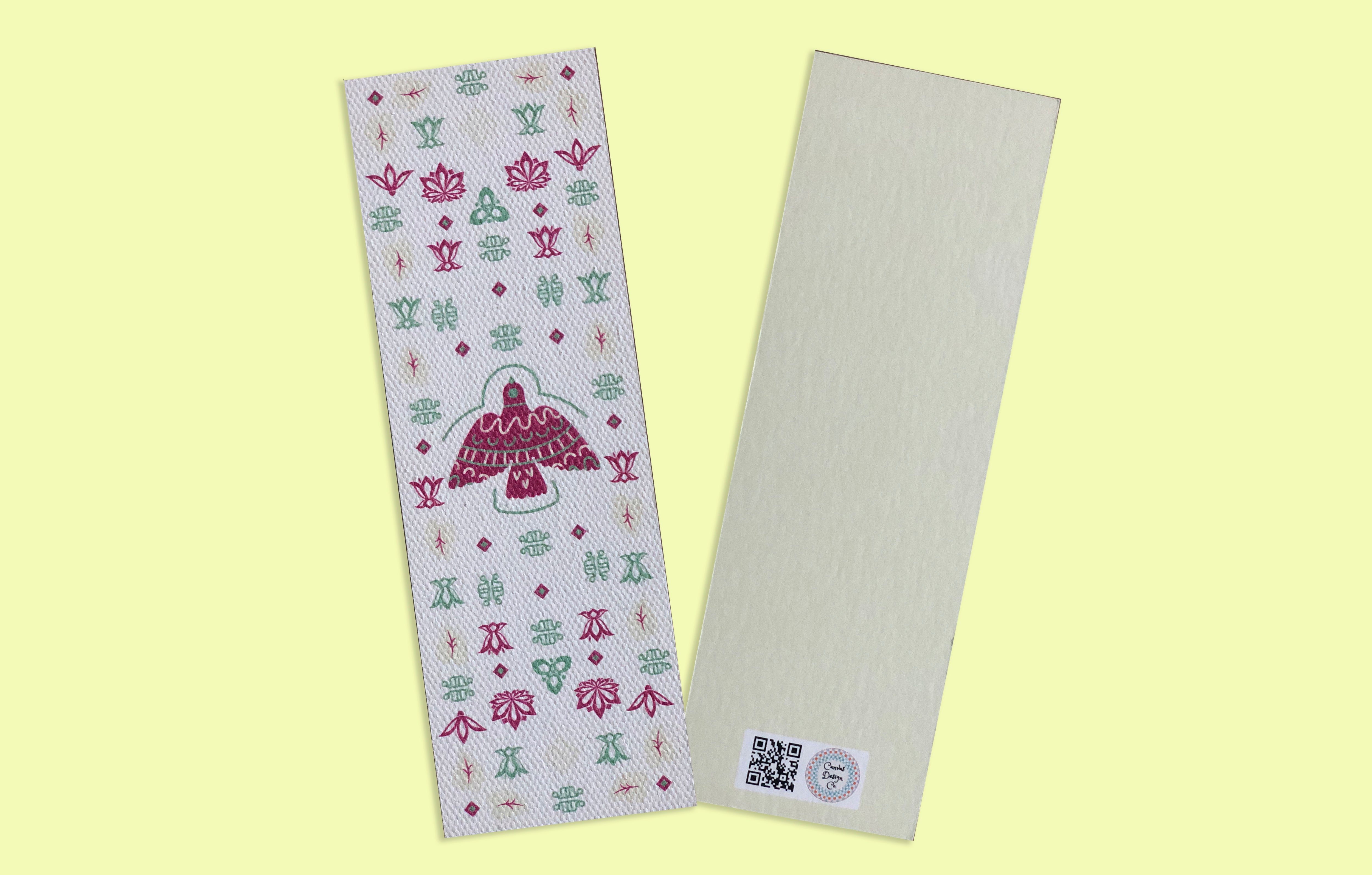 Bird & Lotus Textured  Bookmark (Set of 5)