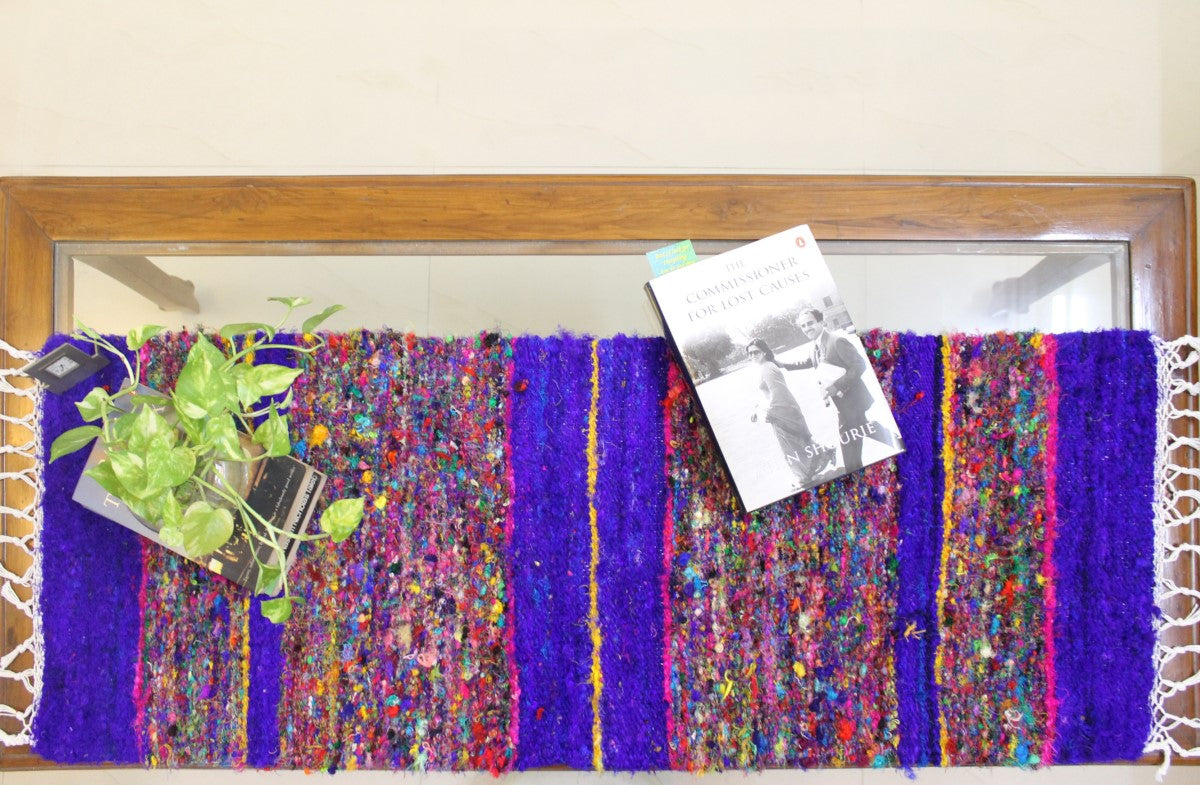 Blue Handwoven Orchid Runner