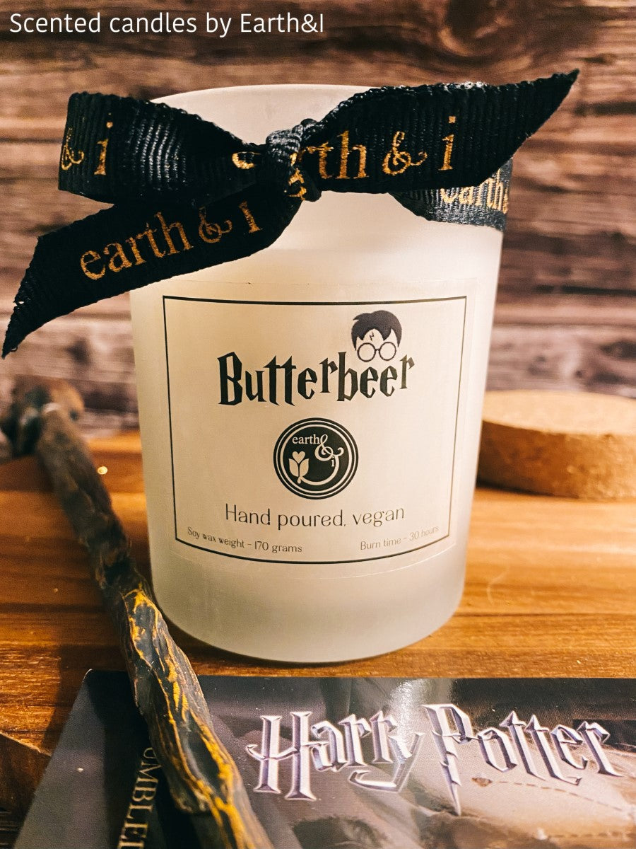 Butterbeer Caramel Vanilla Scented Vegan Candles