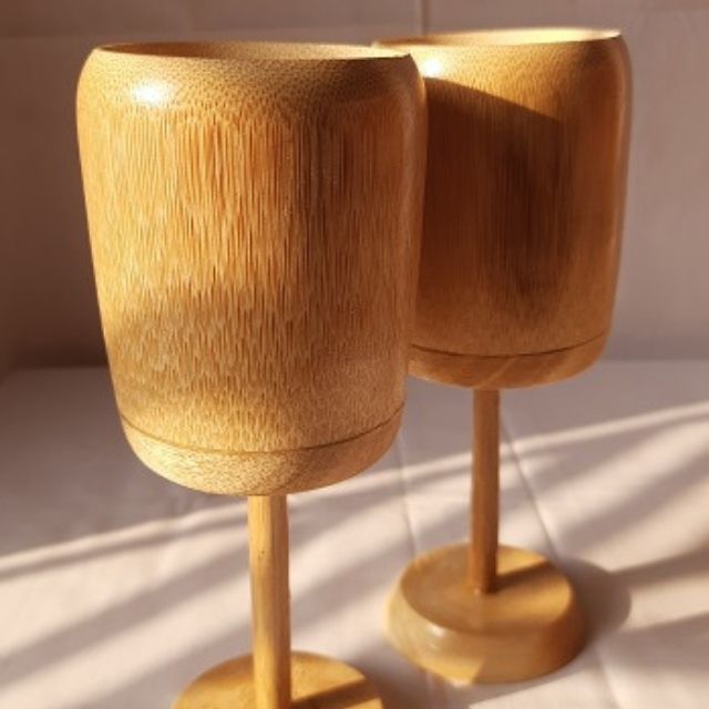 Exclusive Bamboo Wine Goblets (Set of 2)